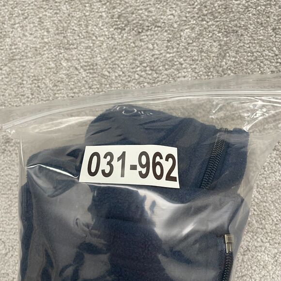 Columbia Steens Mountain Fleece Vest Mens Small Blue Black Full Zip Outdoor Hike - Picture 11 of 11